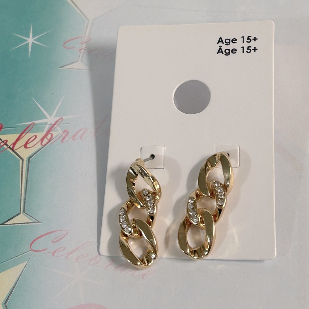 Gold Chain Link Earrings
